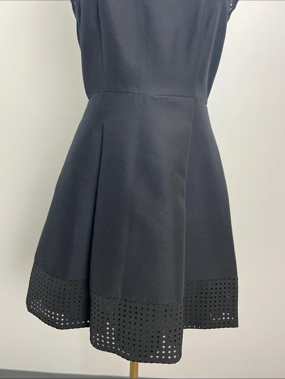J. Crew Laser Cut Black Mini Dress Wedding Guest Classic Timeless Event Size 2